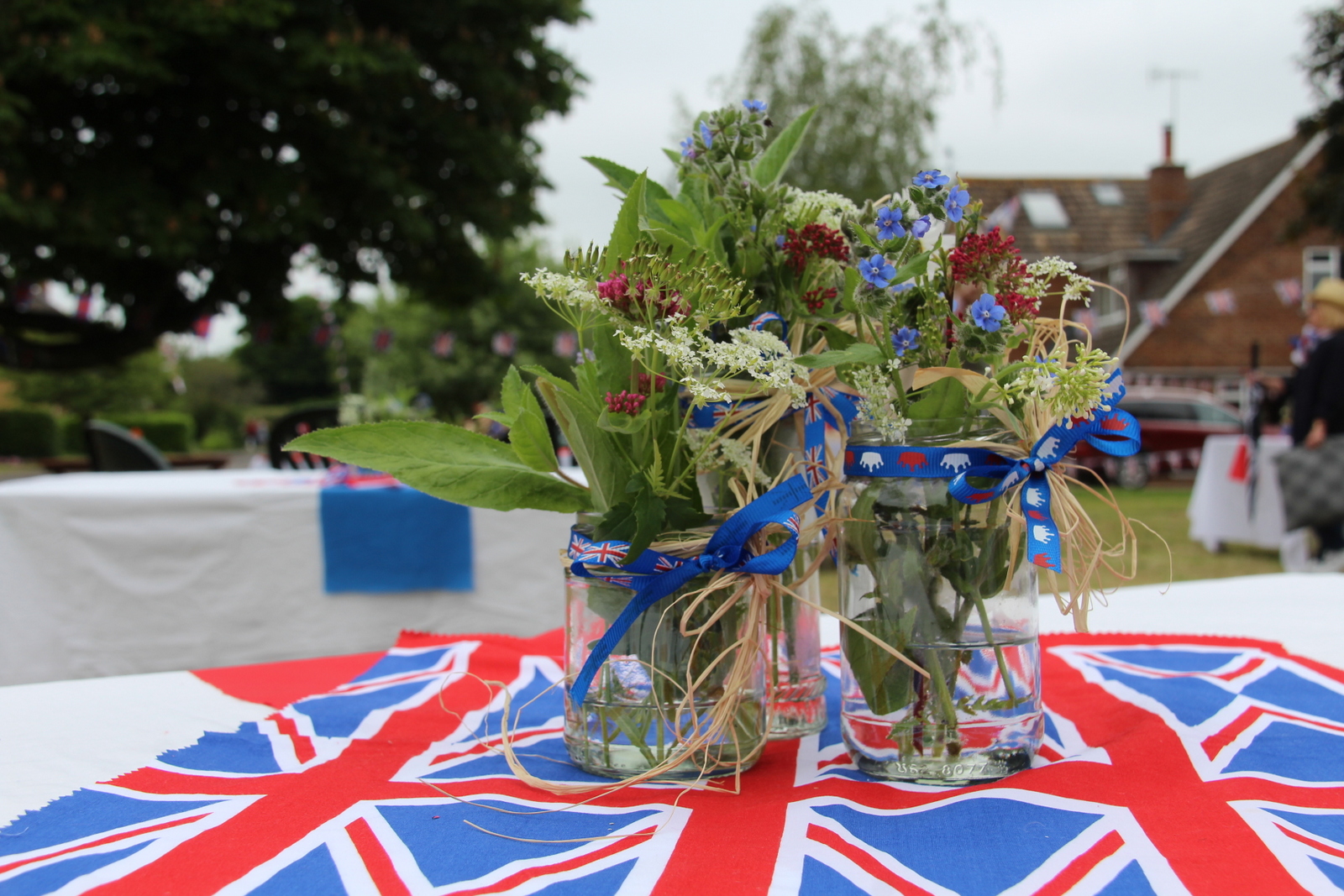 Photos of village street parties.